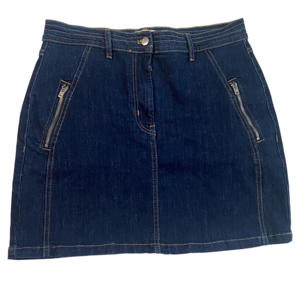 Pilcro Dark Blue Denim Mini Skirt